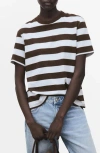 Mango Stripe T-shirt In Brown