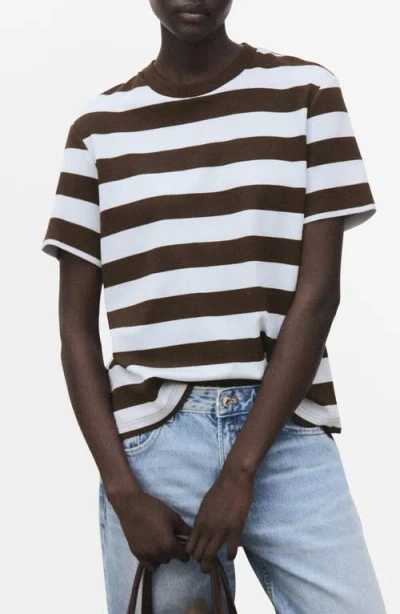 Mango Stripe T-shirt In Brown