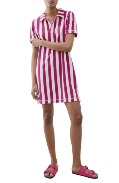 Mango Stripe Terry Nightgown In Pink
