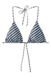 Mango Stripe Triangle Bikini Top In Multi