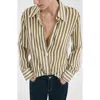 Mango Stripe Woven Shirt In White