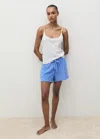 Mango Striped Cotton Pyjama Top White