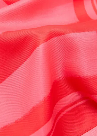 Mango Foulard Imprimé À Rayures Rouge - Femme - Taille Unique -
