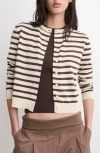 Mango Stripped Knit Cardigan In Multi
