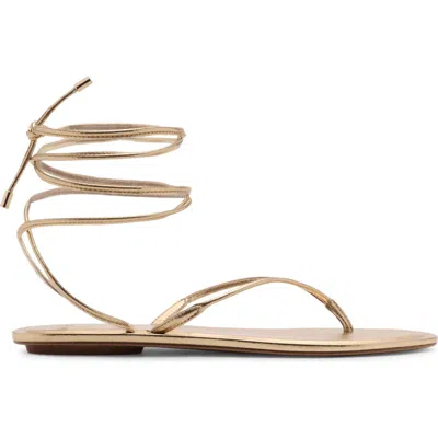 Mango Strips Sandal In Gold