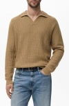 Mango Structured Cotton Polo Sweater In Neutral