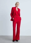 Mango Structured Suit Jacket Red