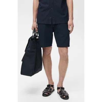 Mango Structured Sweat Shorts In Blue