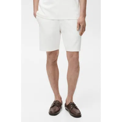 Mango Structured Sweat Shorts In White
