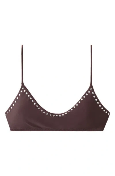MANGO MANGO STUD TRIANGLE SWIM TOP