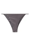 Mango Studded Bikini Bottoms In Gray