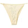 Mango Studded Bikini Bottoms In Yellow