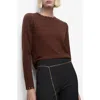 Mango Studded Knit Sweater In Brown