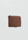 Mango Studded Leather-effect Case Leather