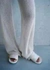 Mango Studded Leather Sandals White