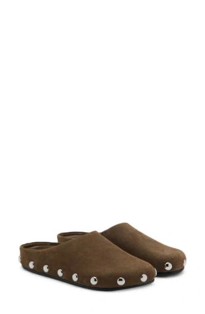 Mango Studded Leather Shoes Sand In Multi