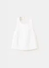 Mango Studded Open-back Halter Top In White