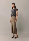 Mango Studded Sleeveless T-shirt Grey
