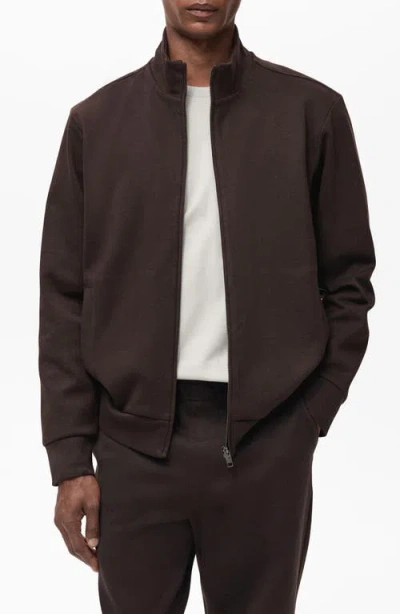 Mango Sudadera Perkins Bomber Jacket In Chocolate