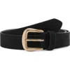 Mango Suede Belt In Black