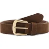 Mango Suede Belt In Brown