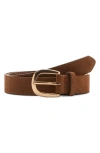 Mango Suede Belt In Brown