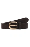 Mango Suede Belt In Brown
