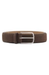Mango Suede Belt In Chocolate