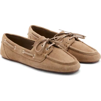 Mango Suede Driving Shoes In Sand