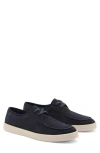 Mango Suede Boat Shoe In Dark Navy
