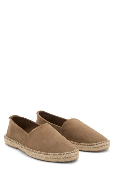 Mango Suede Espadrille In Medium Brown