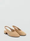 Mango Chaussures Talon Daim Sable - Femme - 41 -