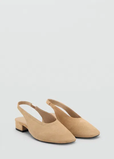 Mango Chaussures Talon Daim Sable - Femme - 41 -  In Sand
