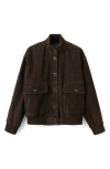 Mango Suede Jacket In Brown