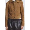 Mango Suede Jacket In Brown