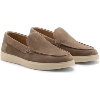 Mango Suede Moc Toe Loafer In Brown
