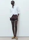 Mango Suede Moccasins With Buckle Medium Brown In Brown