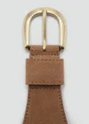 Mango Suede Obi Belt Brown