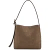Mango Suede Shopper Bag In Brown