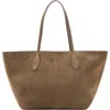 Mango Suede Shopper Bag In Brown