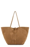 Mango Suede Shopper Bag In Brown