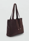 Mango Suede Shopper Bag Chocolate