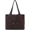Mango Suede Shopper Bag In Chocolate