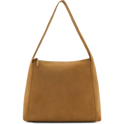 Mango Suede Shopper Bag In Medium Brown