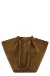 Mango Suede Shopper Bag In Tobacco Brown