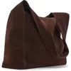 Mango Suede Shoulder Bag In Brown
