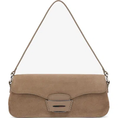 Mango Suede Shoulder Bag In Brown