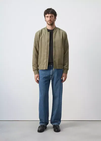 MANGO SUEDE-EFFECT BOMBER JACKET