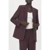 Mango Lyocell Suit Blazer In Purple