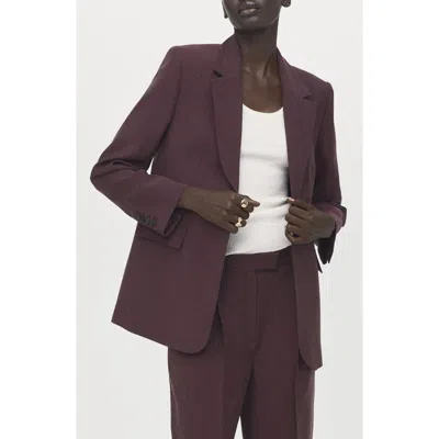 Mango Lyocell Suit Blazer Purple In Red